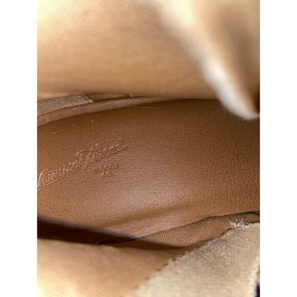NWOT Universal Thread Women's Beige Canvas Combat Boots Lace-Up & Side Zipper 9 - Picture 8 of 8